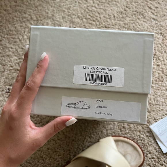 LABUCQ Mo Slide Cream Nappa Sandals - Picture 7 of 8